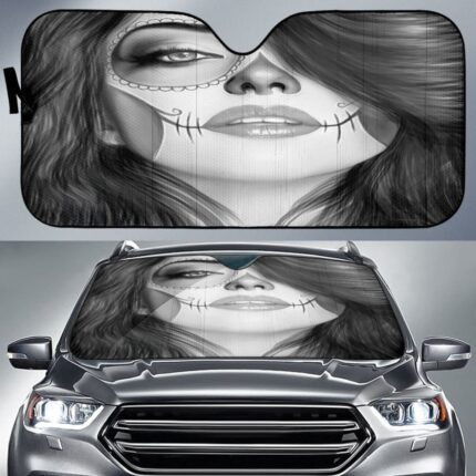 Calavera Fresh Look Design #4 Auto Sun Shade (Vintage Retro) 094201